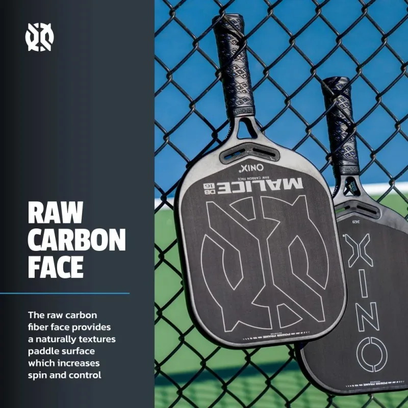 Malice DB Open Throat Raw Carbon Fiber Pickleball-Schläger