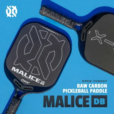 Malice DB Open Throat Raw Carbon Fiber Pickleball-Schläger