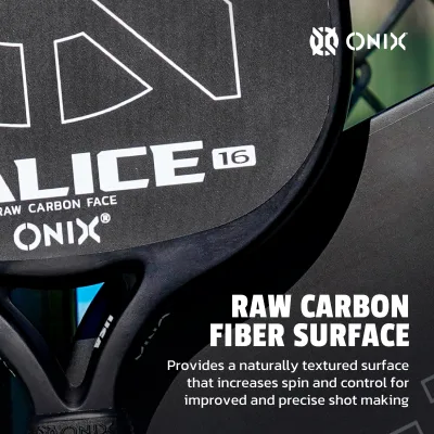 Malice Raw Carbon Fiber Open Throat Pickleball Paddle