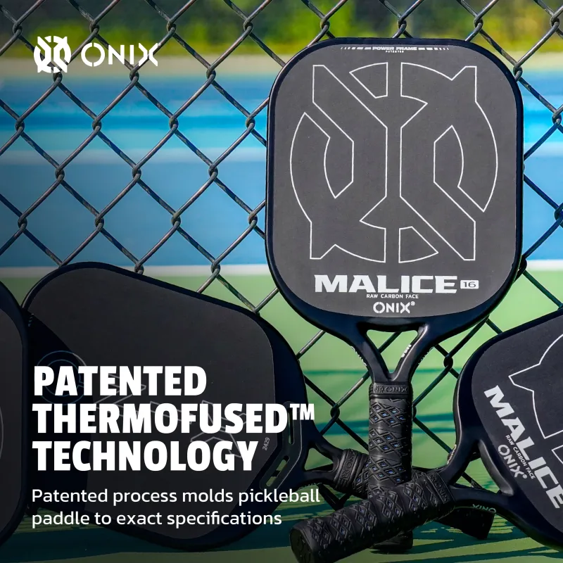 Malice Raw Carbon Fiber Open Throat Pickleball Paddle